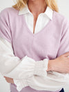Chessie cotton cashmere blend sweater