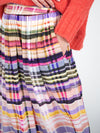 Lina silk blurred check skirt