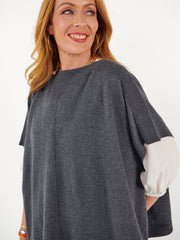 Ellie cotton cashmere poncho