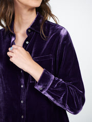 Patti velvet shirt - Blackberry