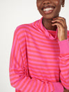 Jayne funnel neck tunic stripe sweater
