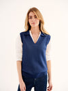 Mylie tank with collar - Navy