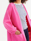Kate cotton cashmere blend reversible cardi-coat - Pink