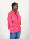 Jayne funnel neck tunic stripe sweater