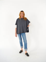 Ellie cotton cashmere poncho