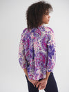 Lara silk giant painterly paisley shirt