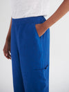 Thea linen wide leg cargo pant - Indigo Blue
