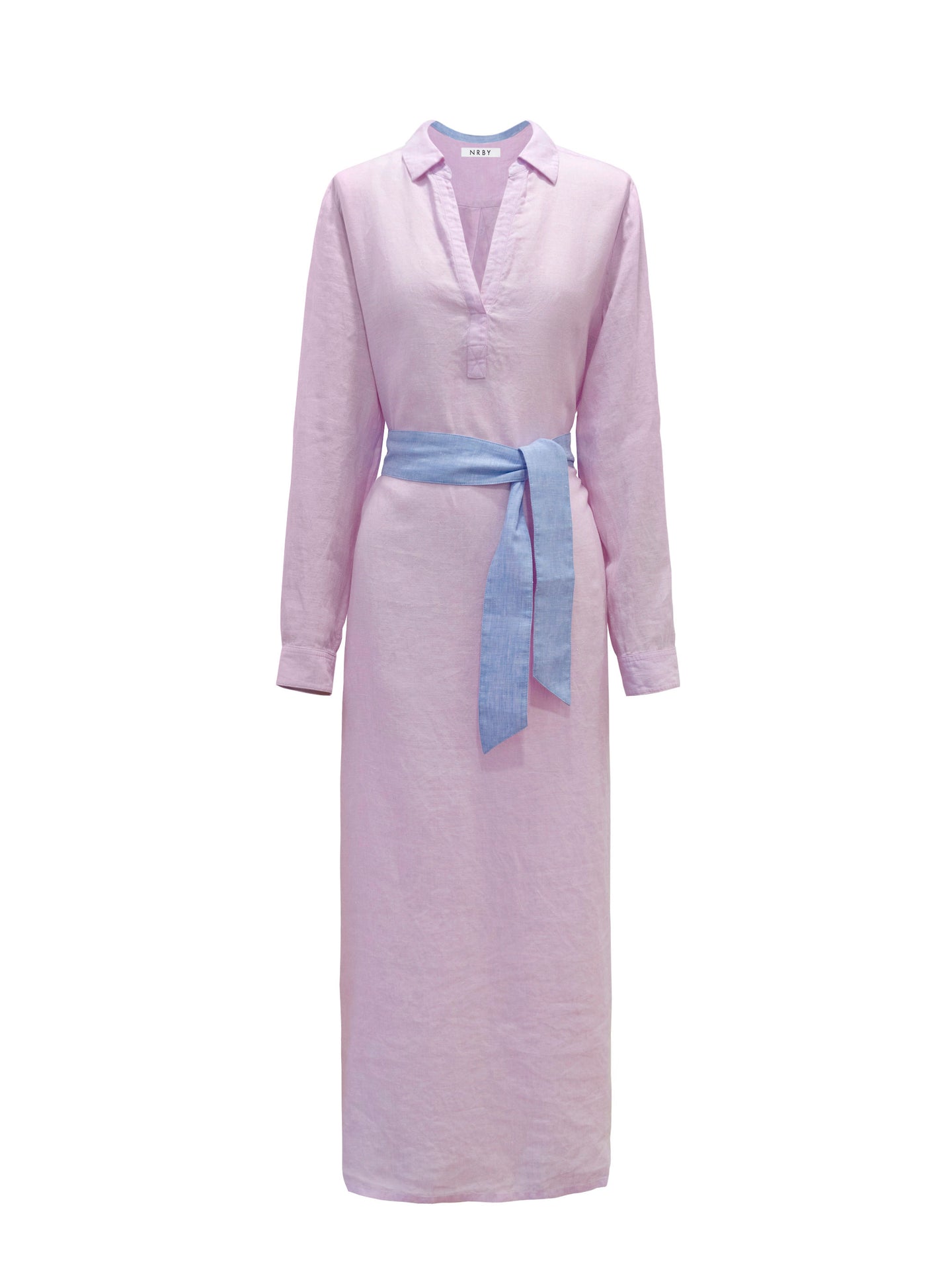 Chrissie linen maxi dress - Pink Sorbet