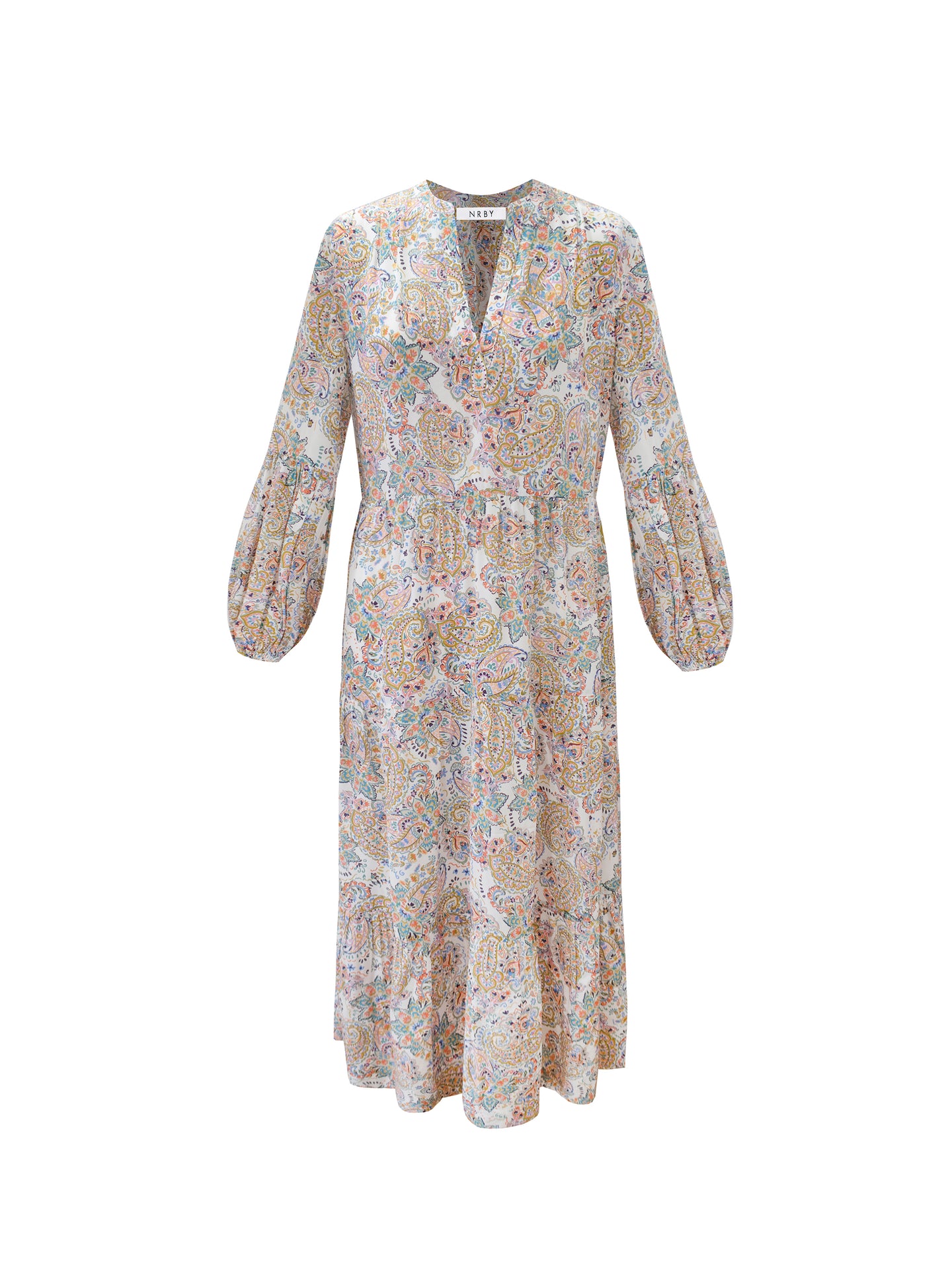 Gemma silk painterly paisley Dress