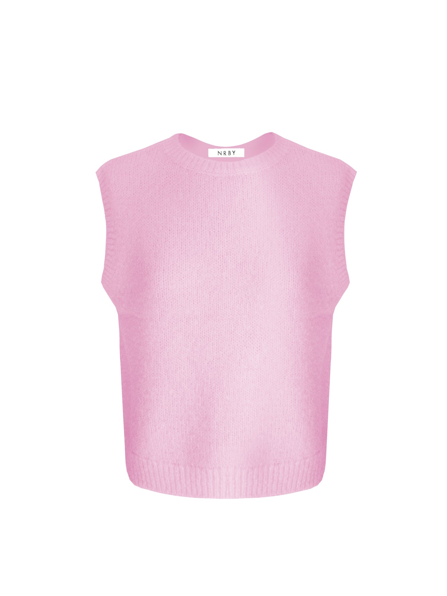 Rosie crew neck chunky knit tank - Pink