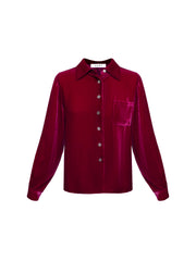 Patti velvet shirt - Hot Pink