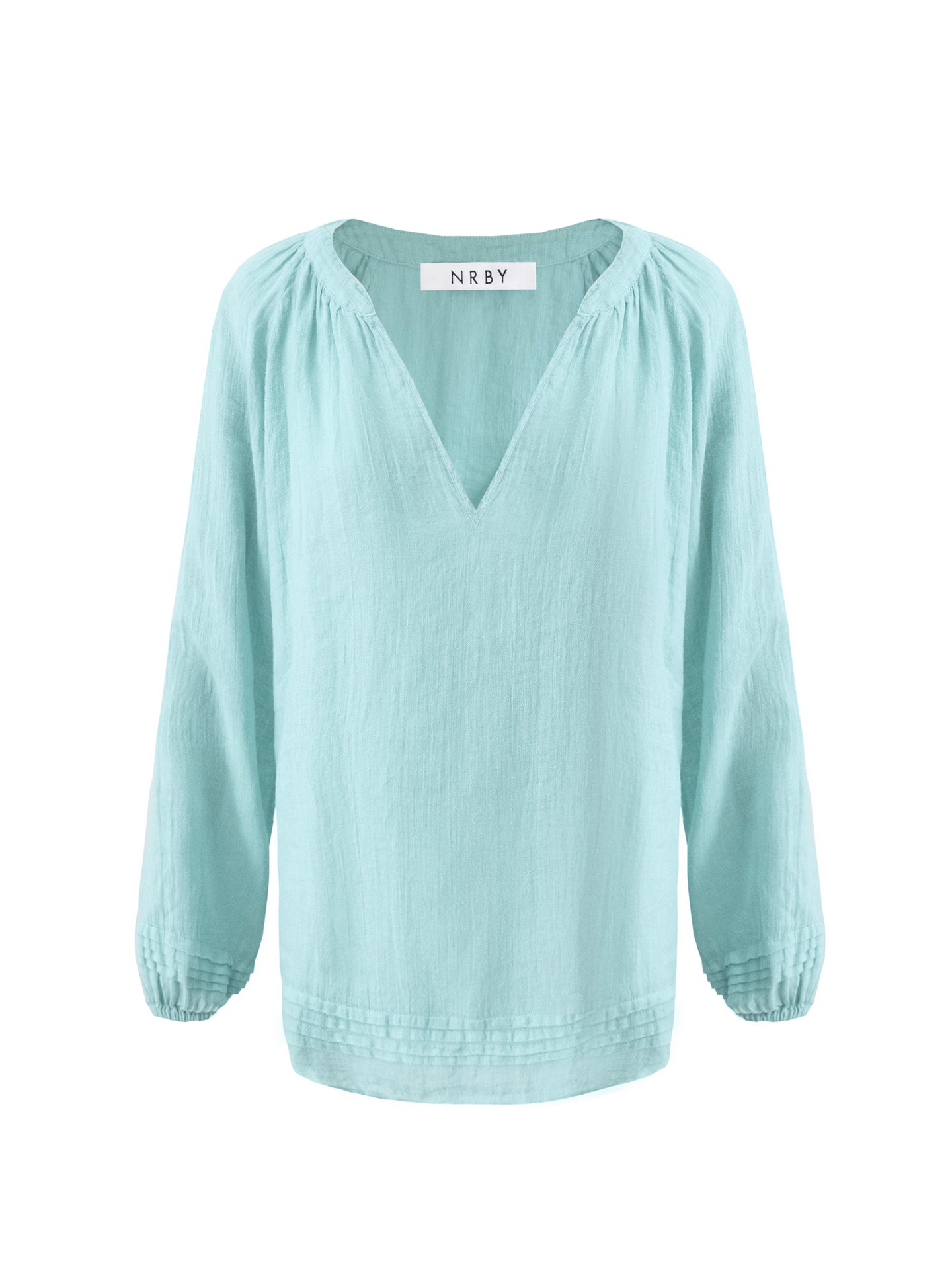 Myrtle linen shirt - Aqua