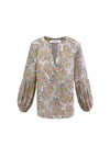 Ophelia silk painterly paisley shirt
