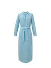 Chrissie linen maxi dress with pockets - Turq