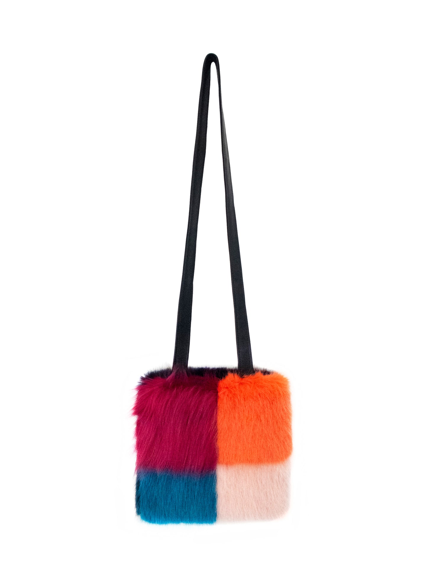 Kat faux fur multi cross body bag