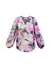 Sylvia silk watercolour floral print shirt