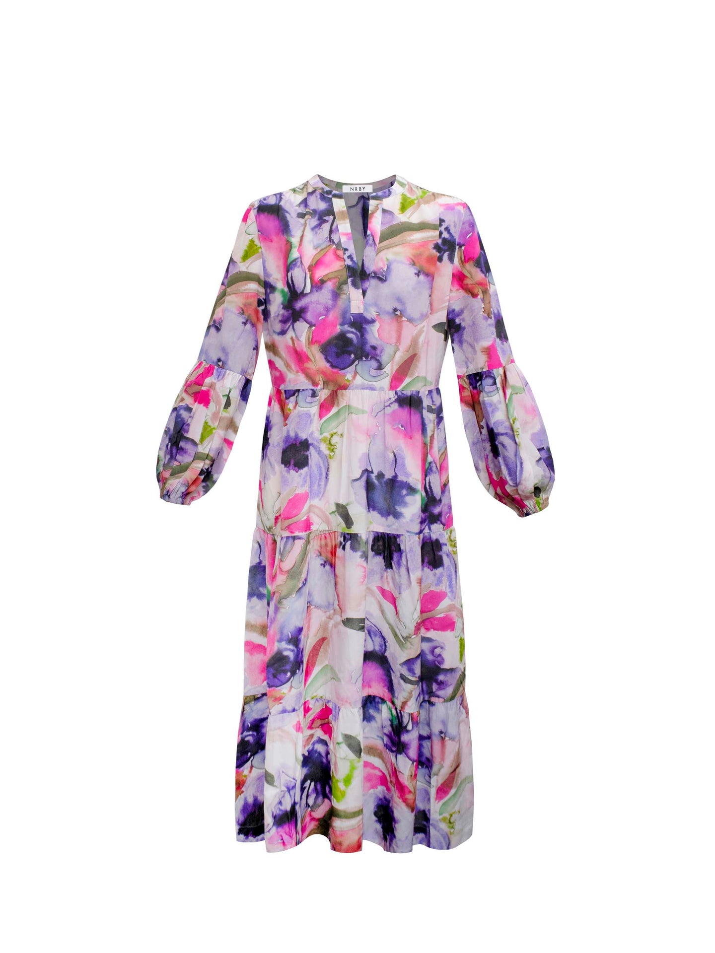 Gemma silk watercolour floral dress