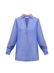 Chrissie linen shirt - Bright Blue