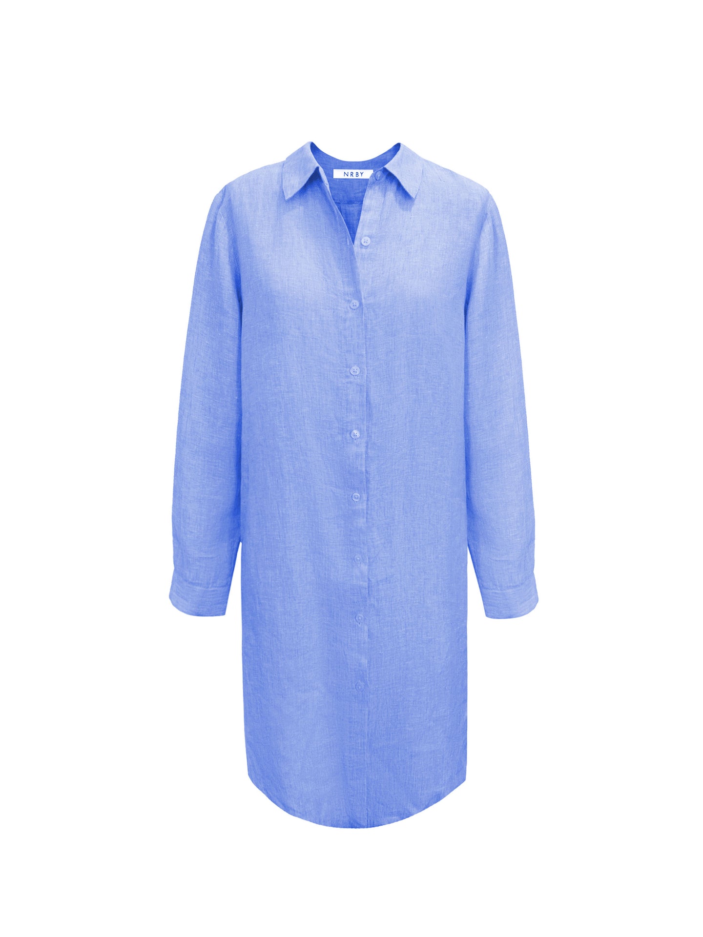 Phil linen shirt dress - Bright Blue
