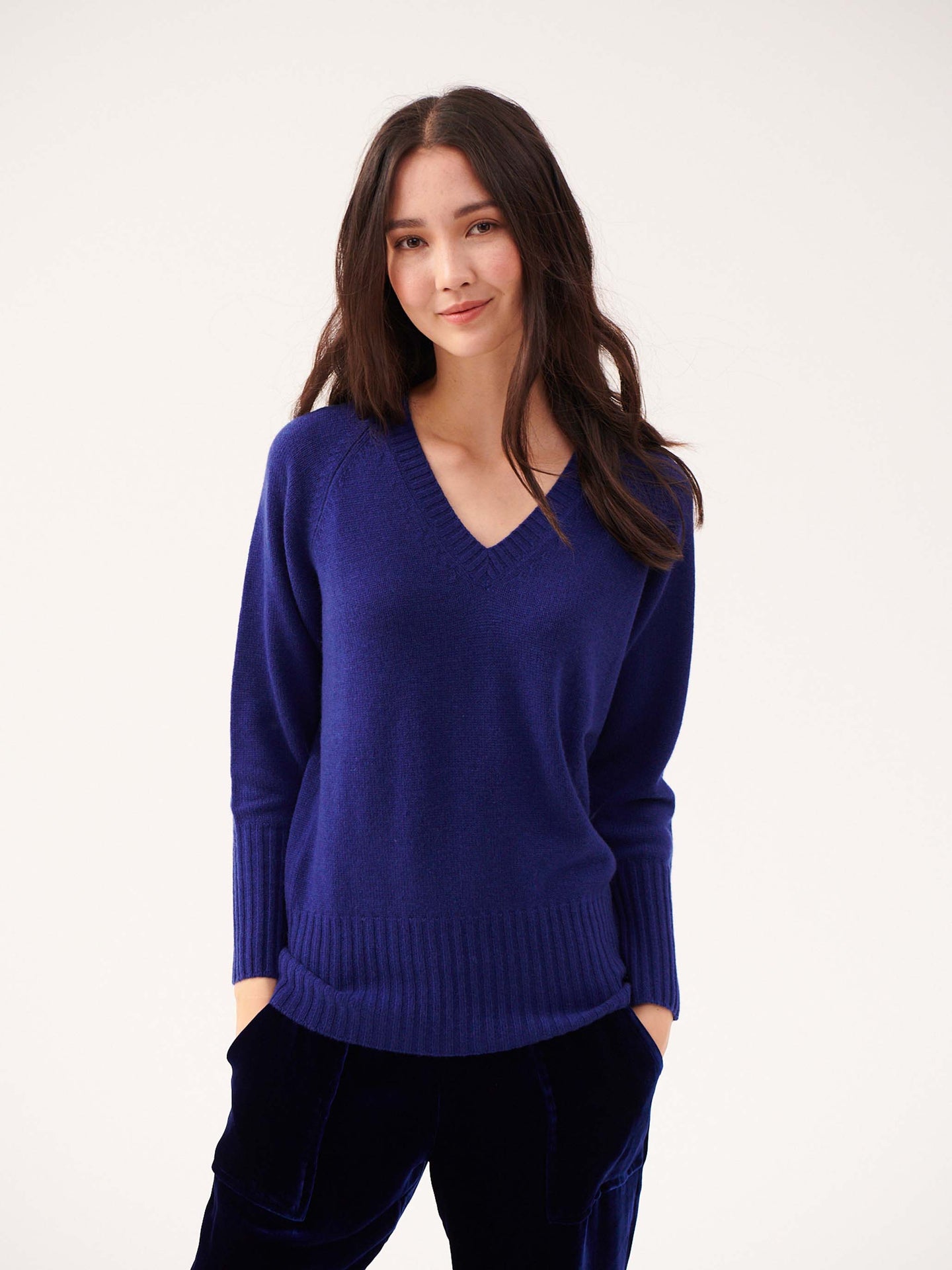 Mari perfect cashmere sweater - Navy