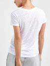 Charlie linen v neck t-shirt - White