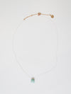 Silk thread necklace with jade amazonite