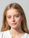 Drop earring with jade amazonite