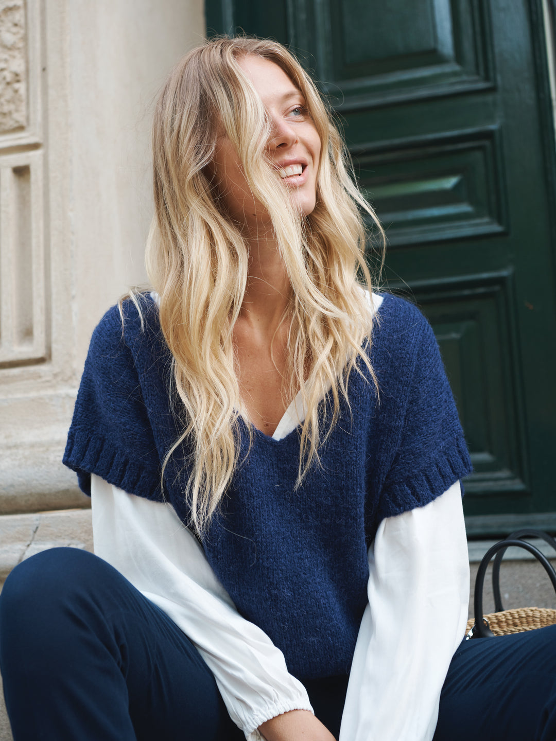 Ingrid v-neck chunky knit tank