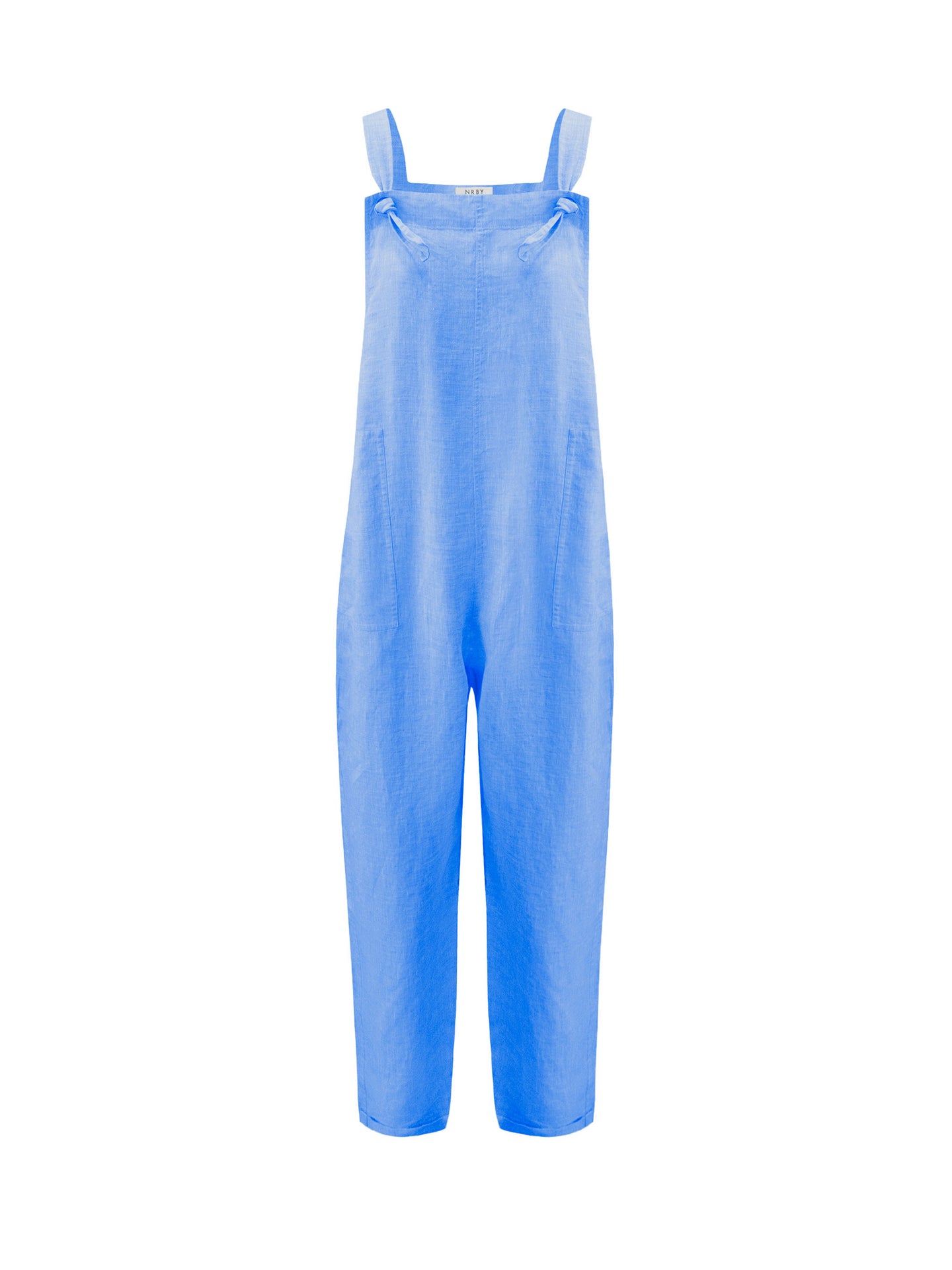 Carrie linen dungaree - Bright Blue